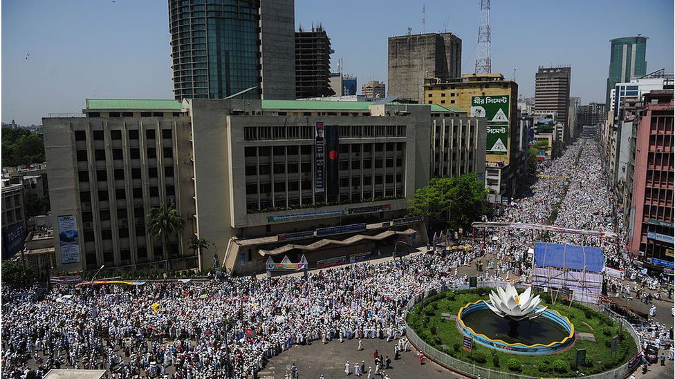 Islamist activists joined the mass protest in Dhaka's Shapla Chattar on May 5, 2013 - Photo file by UNB