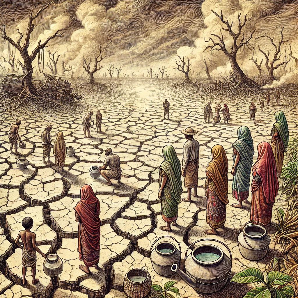 Sketh of possible water crisis looming for Bangladesh as an impact of Farakka barrage