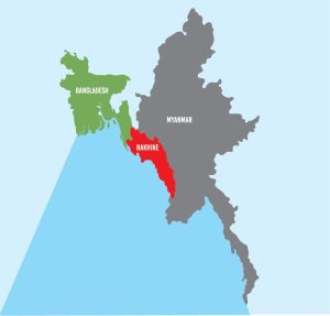 Map of Bangladesh and Myanmar by Times graphics