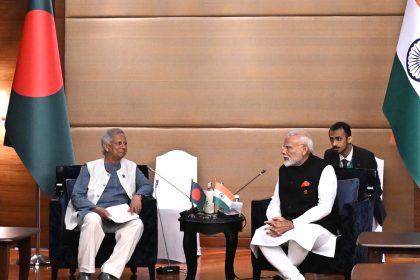 Bangladeshi Chief Adviser Muhammad Yunus and Indian Prime Minister hol a meeting in Bangkok on the sideline of BIMSTEC meeting - PID Photo