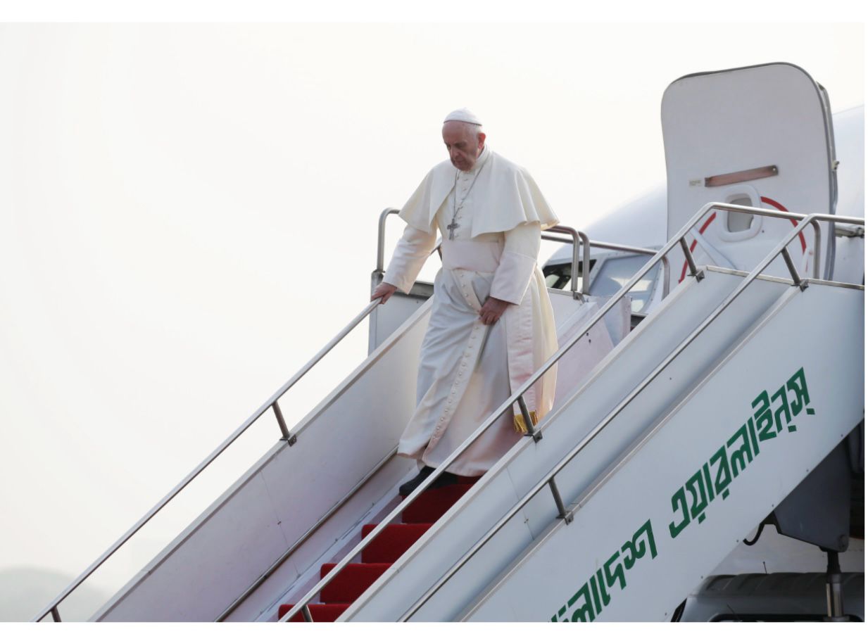 Pope Francis arrived in Dhaka on November 30, 2017 - PID file photo