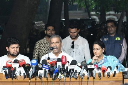 Asif Nazrul, law justice and parliamentary affairs adviser to the interim administration, disclosed that the Awami League was banned. CA office photo