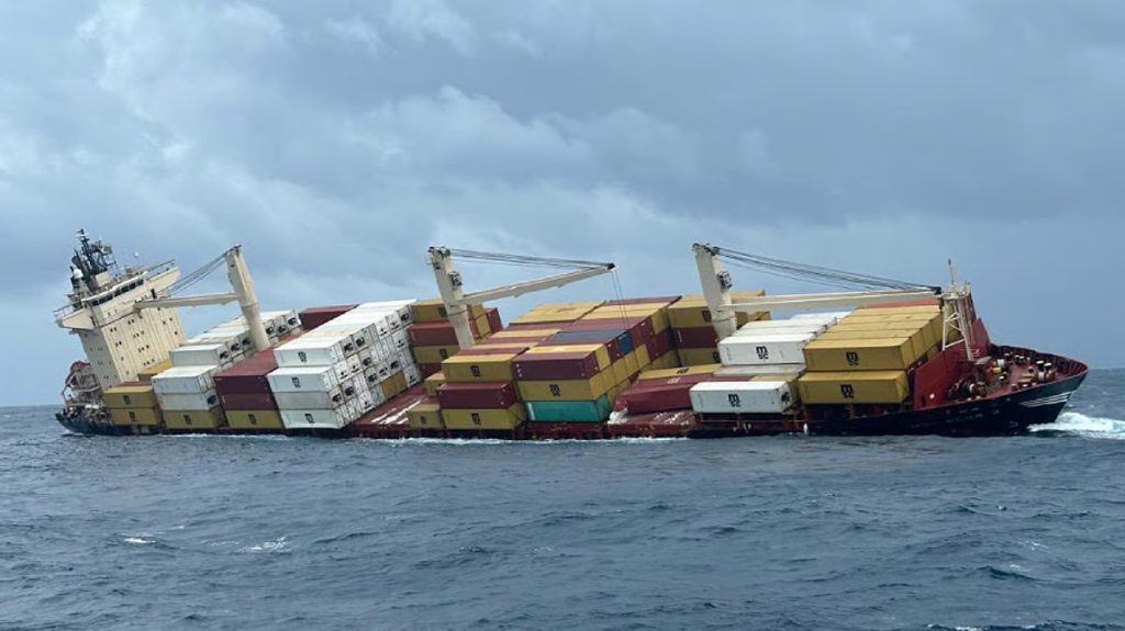 Indian ship carrying hazardous cargo capsizes