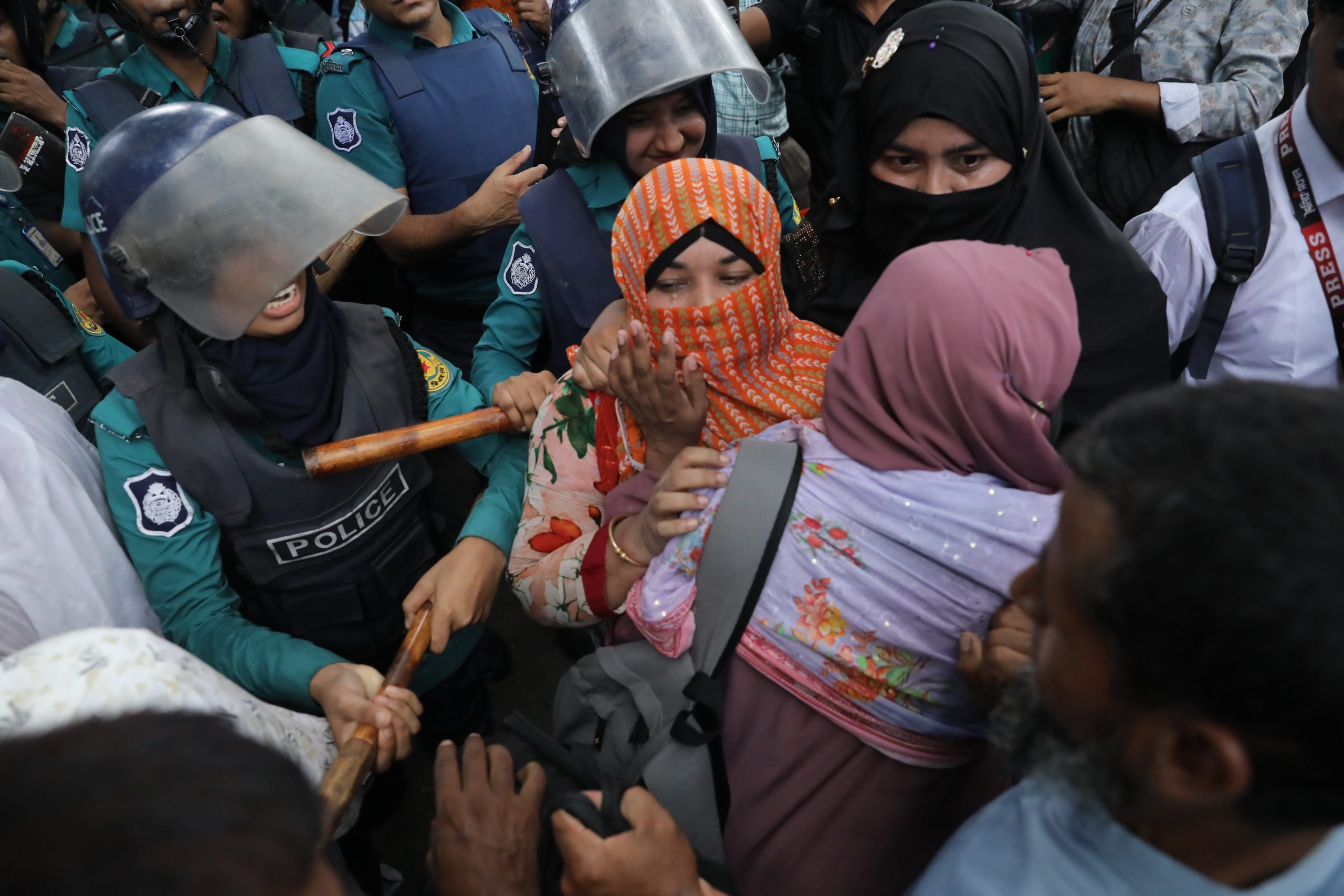 Teachers block roads demanding cancellation of registration exam results