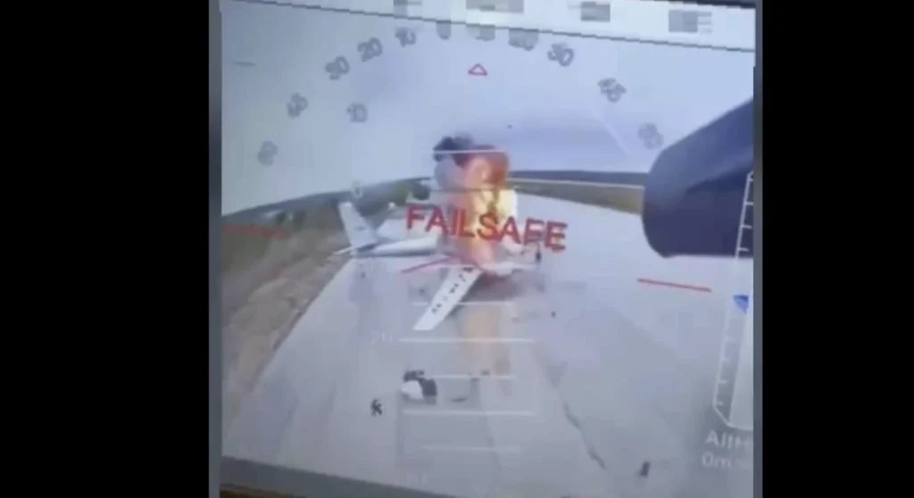 Ukrainian drones destroy Russian bomber planes