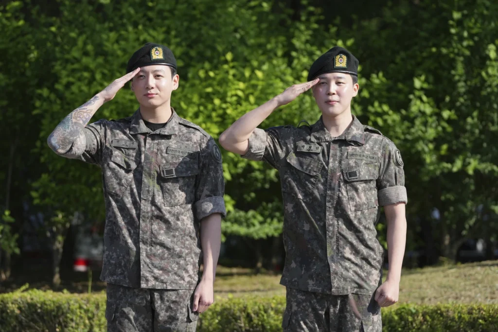 K-pop stars Jimin, Jung Kook of BTS discharged from military service South Korea military shrinks