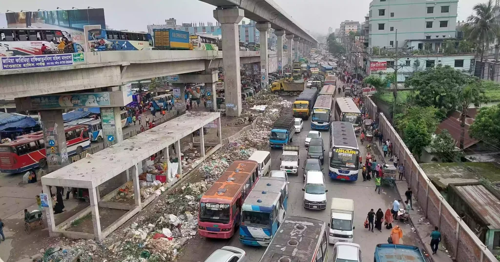 Jamuna Bridge highway traffic