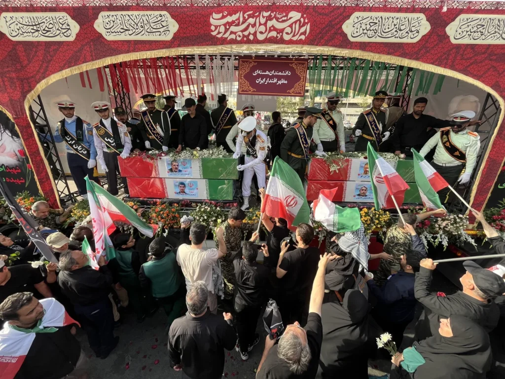 Iran holds state funeral for military leaders state funeral