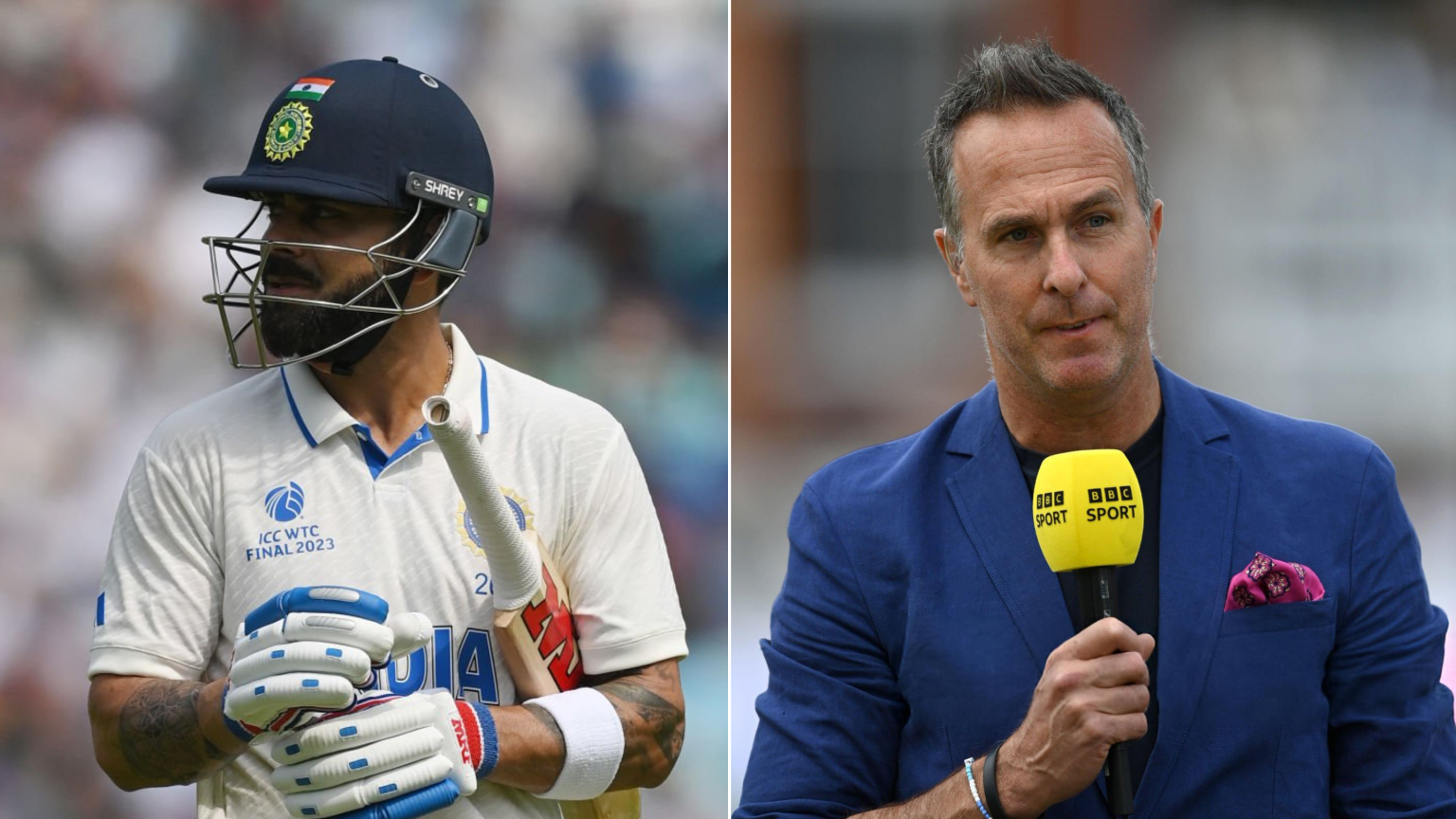 Virat Kohli, Michael Vaughan. Picture: ICC