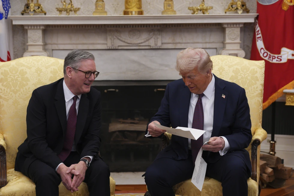 Donald Trump with stamer