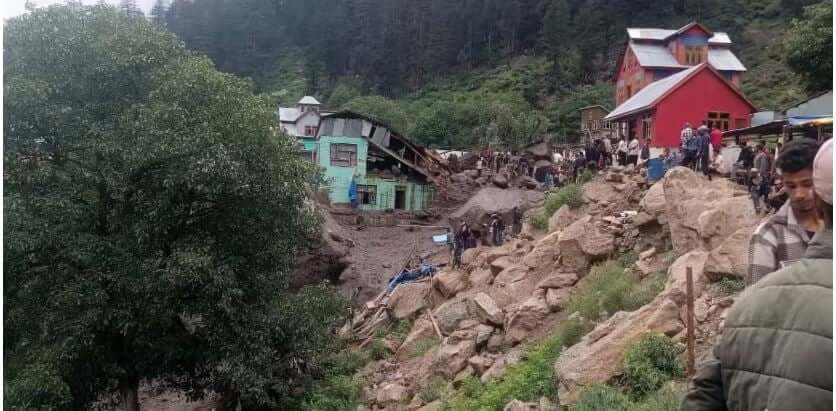 Buildings left devasted