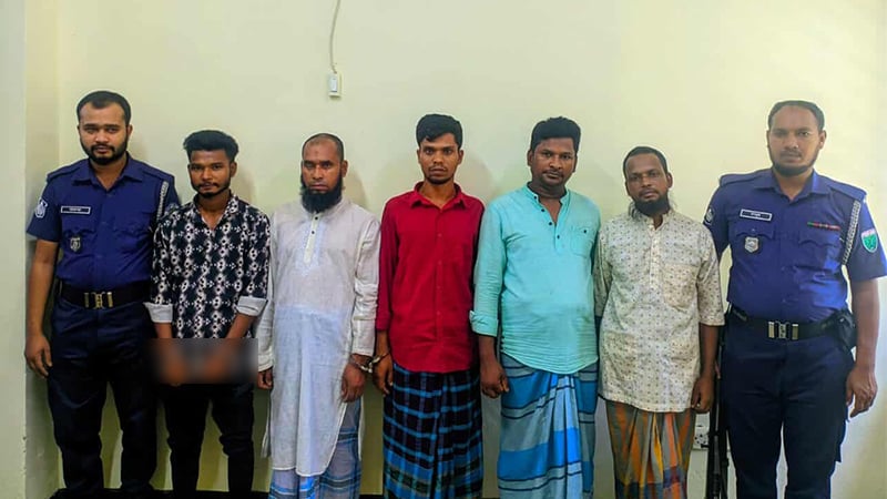 Five arrested for looting white stone in Sylhet
