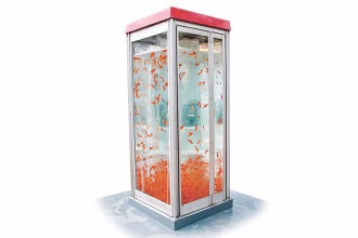 Japan phone booth aquariums