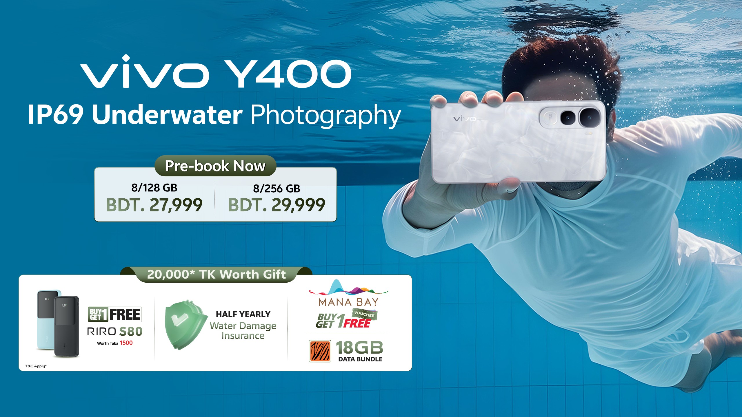 Pre-orders open for vivo Y400 with Tk 20,000 gift bundle