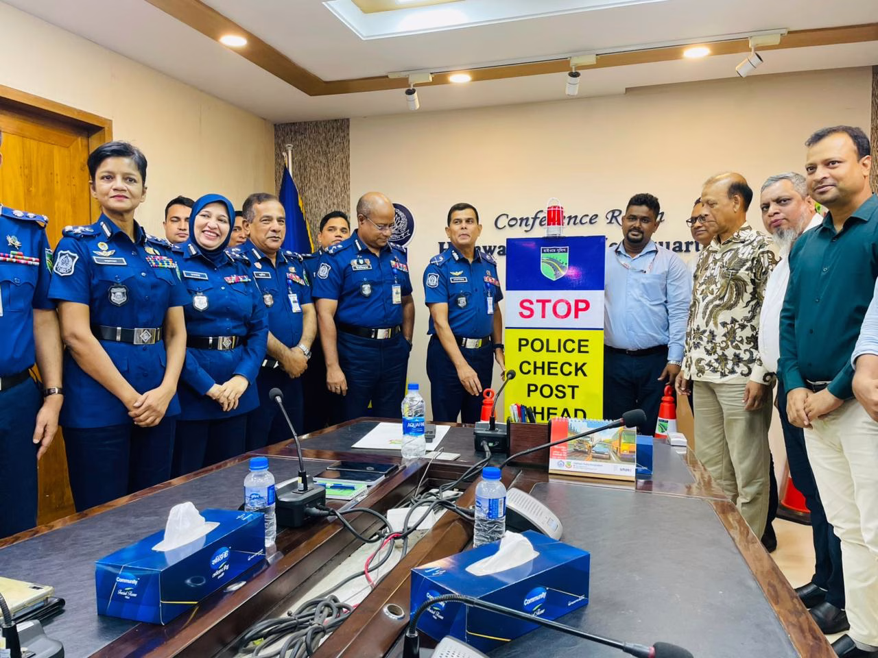 KSRM hands over traffic signs to Highway Police