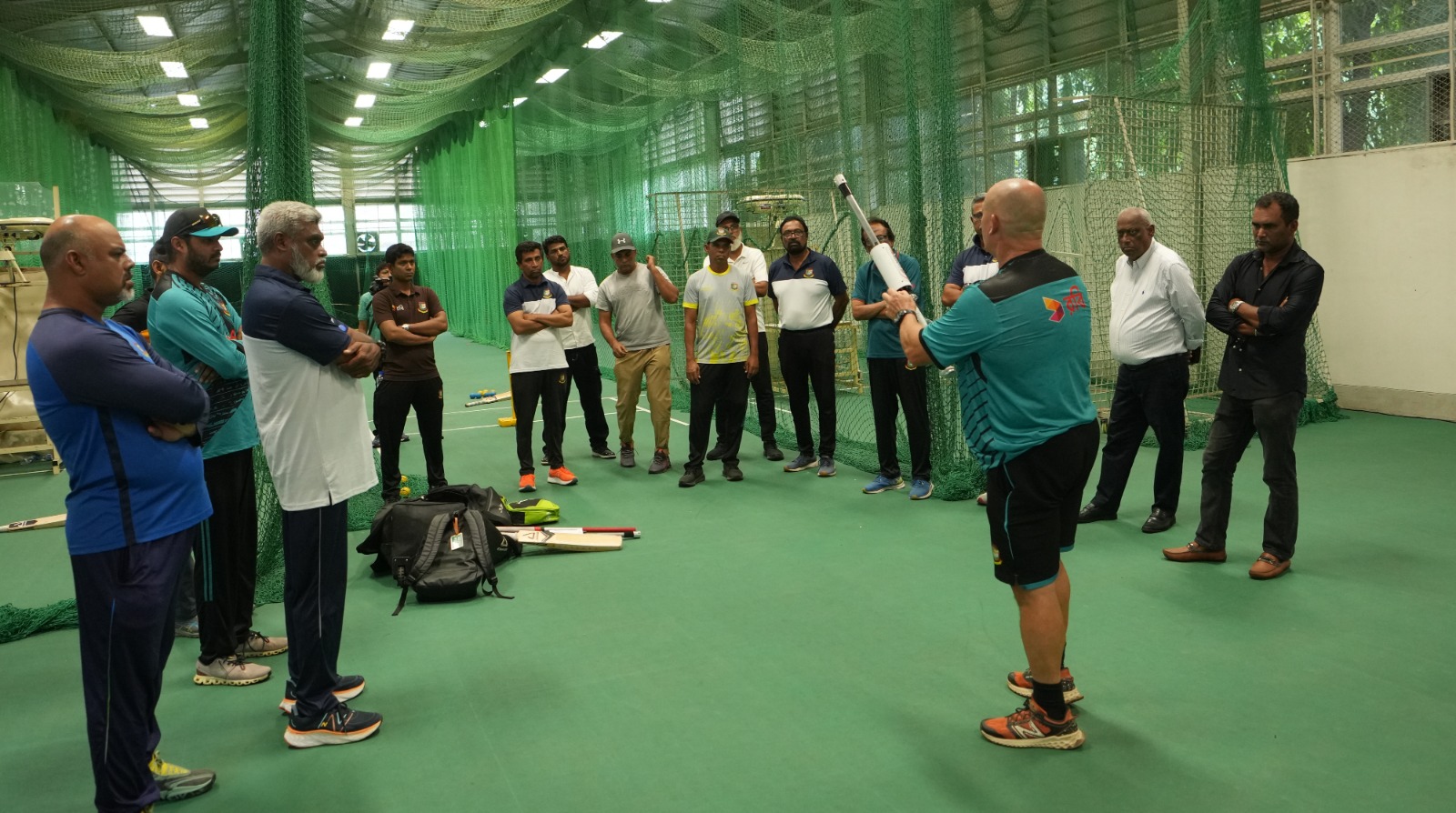 Local coaches attend Julian Wood’s power-hitting workshop