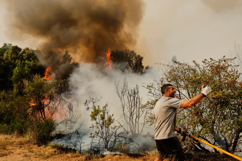 Wildfires sweep southern Europe, leaving three dead Wildfires sweep southern Europe