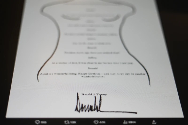 Congress releases Trump’s suggestive letter to Epstein