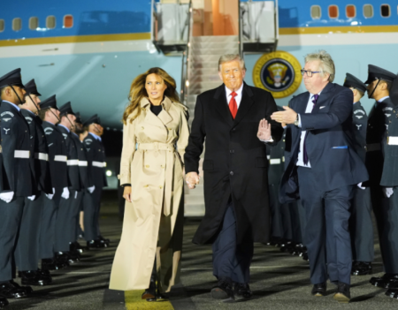 Trump arrives in UK for 2nd state visit Trump visit United Kingdom