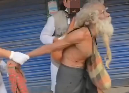 elderly man forcibly shaved sparks outrage