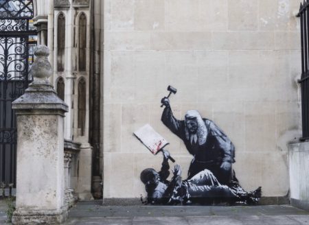 Banksy mural depicting a judge beating a protestor to be removed