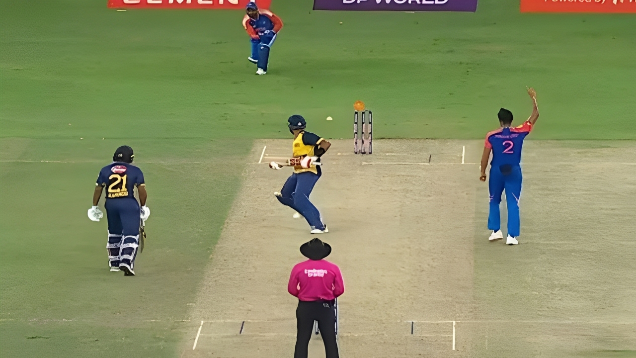 Shanaka not out despite stumps broken, explained