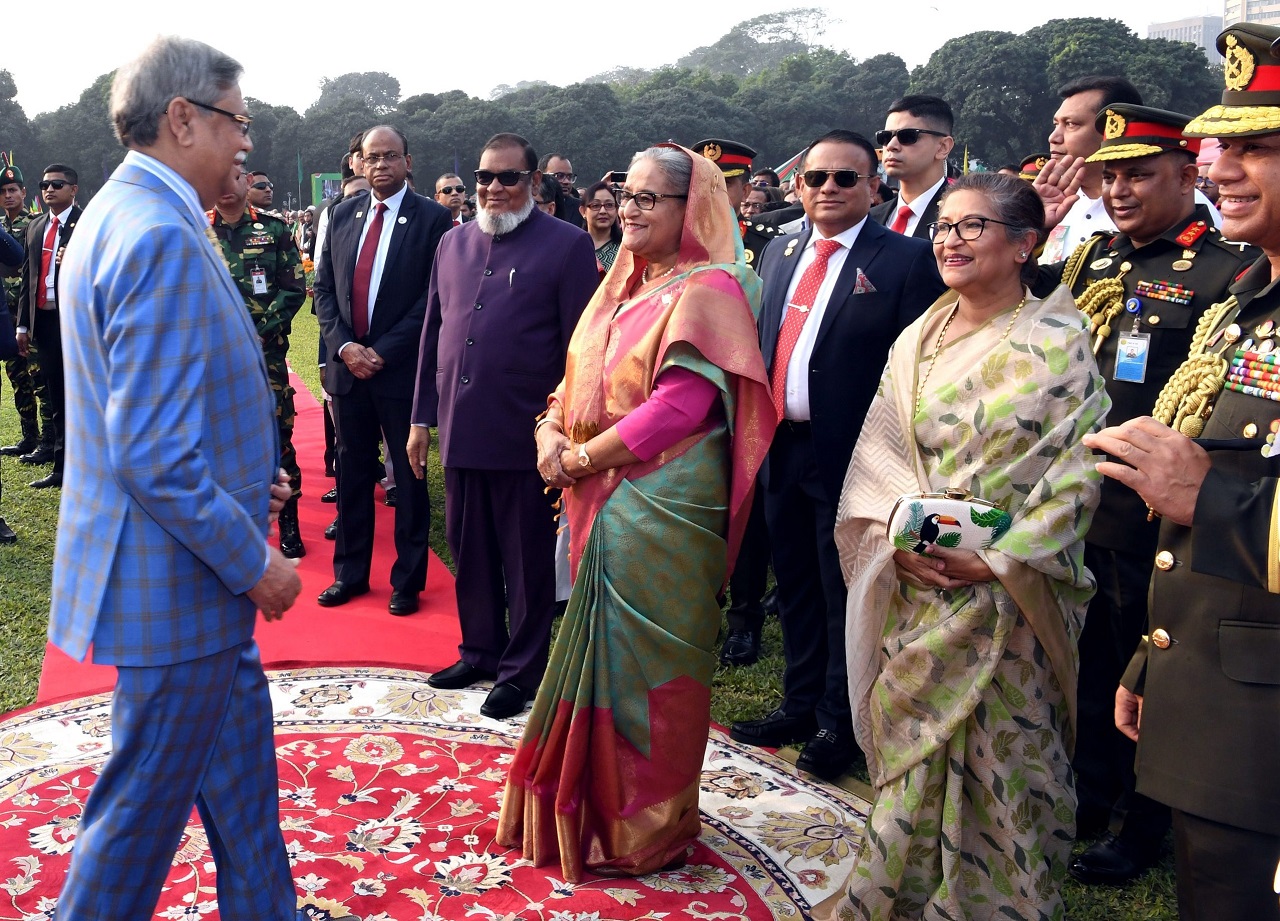 President Mohammed Sahabuddin, then Prime Minister Sheikh Hasina and Sheikh Rehana