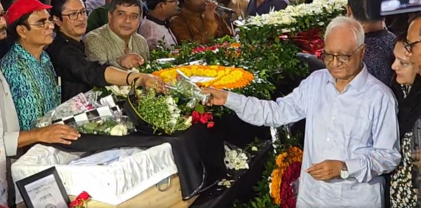 Floral tributes pour in for Syed Manzoorul Islam