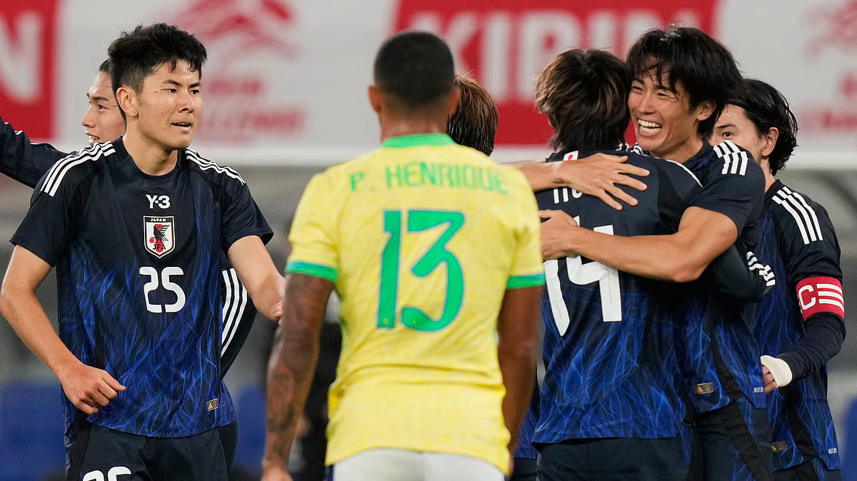 Japan come from behind to beat Brazil for first time in Tokyo