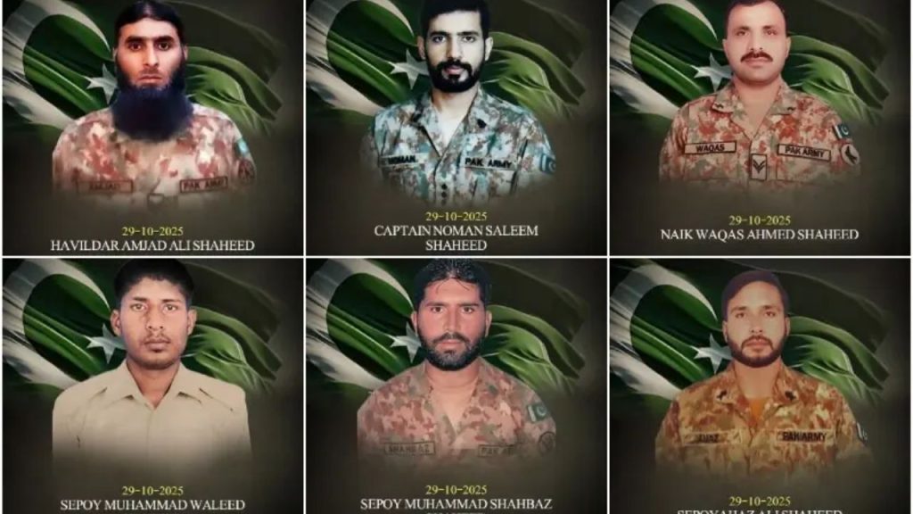 Pakistan’s six army soldiers martyred in Kurram IBO