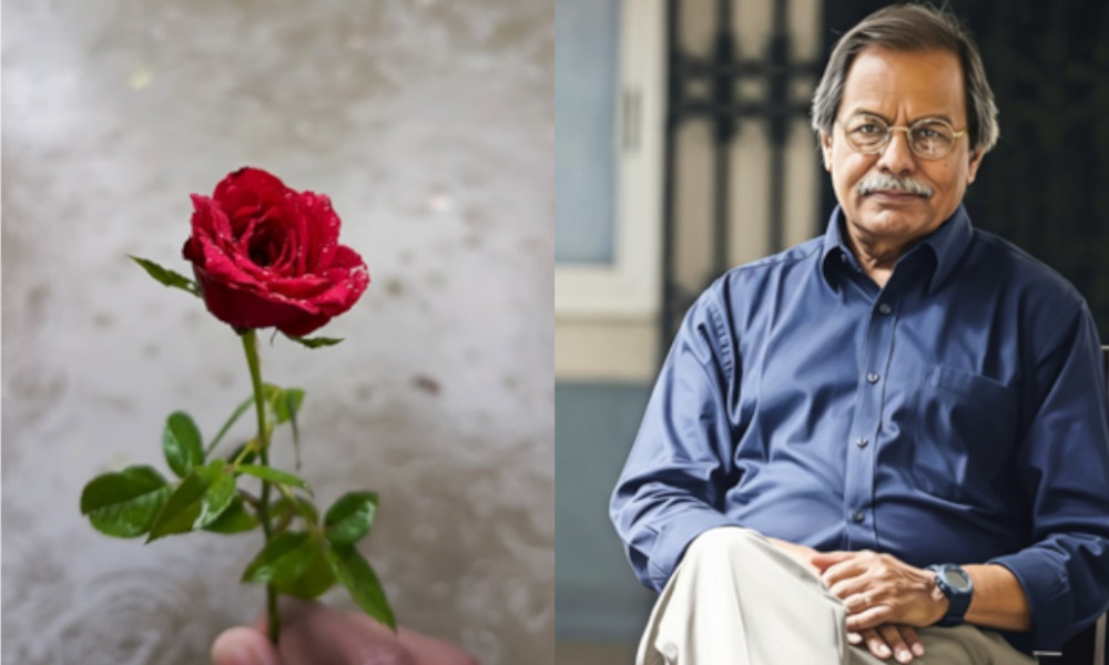 A Blood-Red Rose, the Rain, and the Farewell of My Beloved Teacher