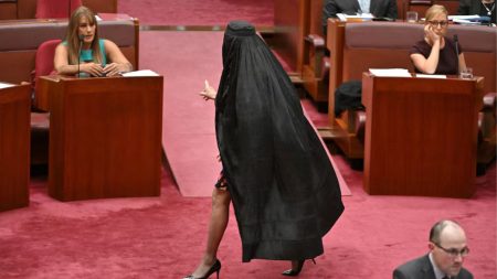 Australian Senate suspends burqa stunt