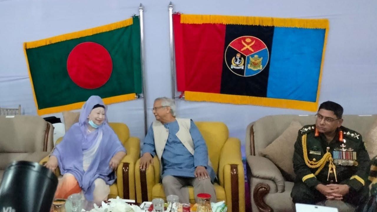 Khaleda Zia attends Armed Forces Day reception