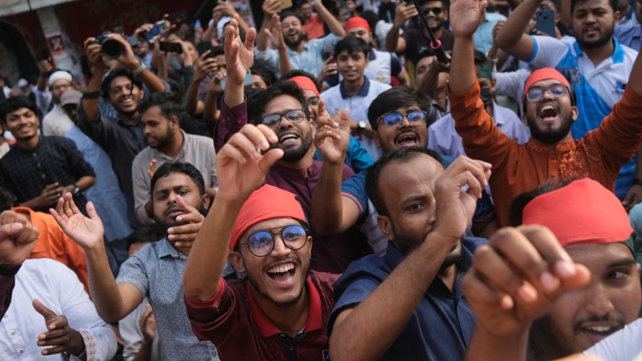Celebrations at DU TSC after Hasina sentenced to death