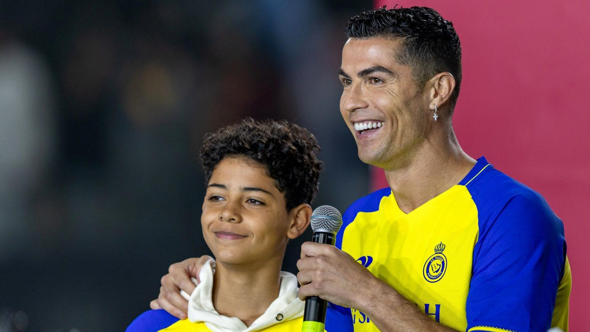 Cristiano Ronaldo and his son both score on the same day