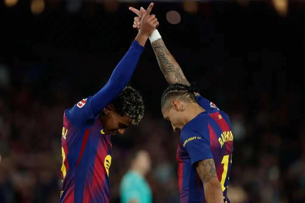 Raphinha double stretches Barca’s La Liga lead with Osasuna win