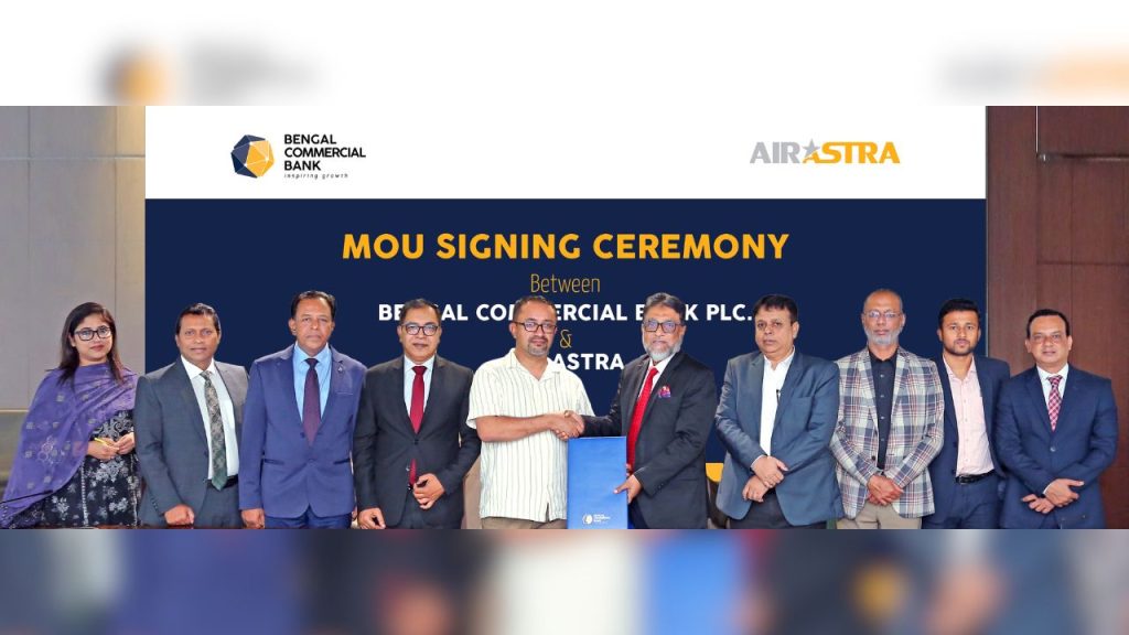 Bengal Commercial Bank, Air Astra sign payments pact