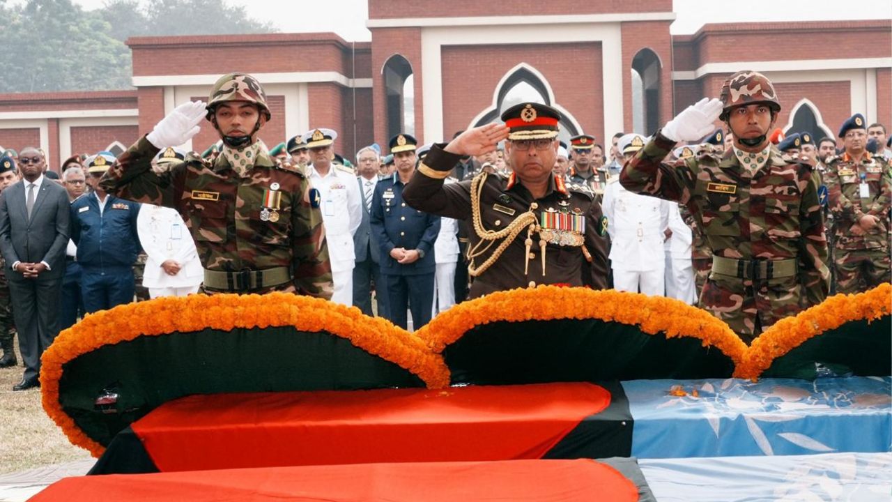 Janaza of 6 Bangladeshi peacekeepers held