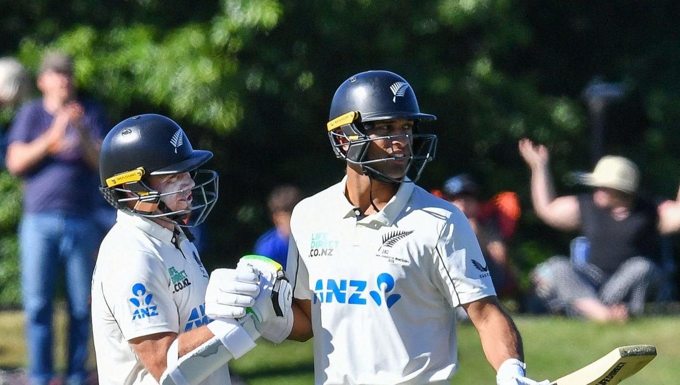 Ravindra and Latham power New Zealand to near-certain victory