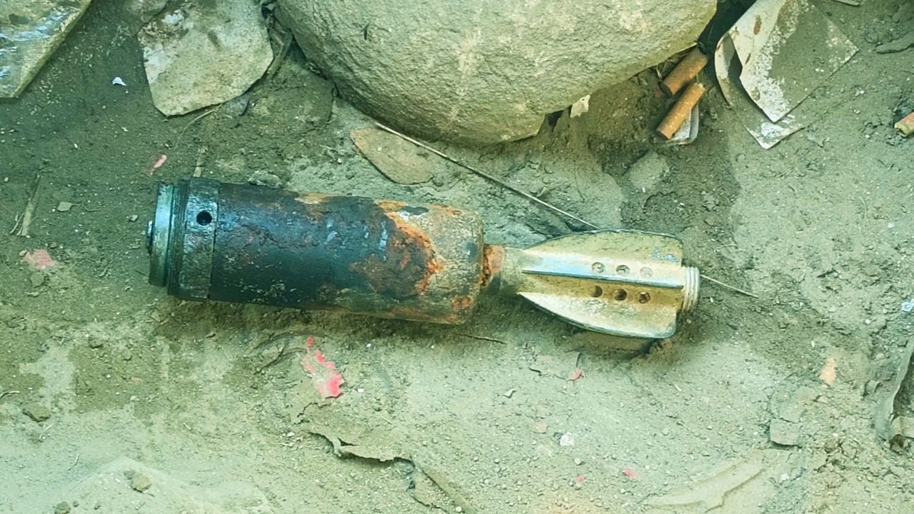 Mortar shell recovered from scrap shop in Jaflong
