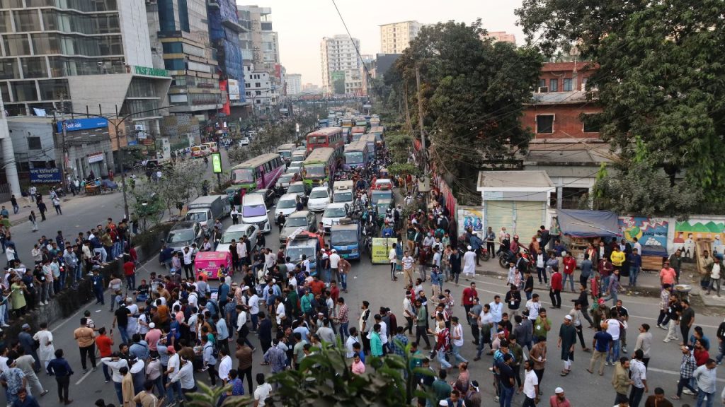 Traffic gridlock hits capital as students, mobile traders take to streets Traffic