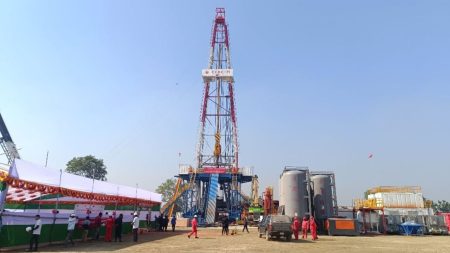 Titas Gas field begins drilling new well in Brahmanbaria Titas new well