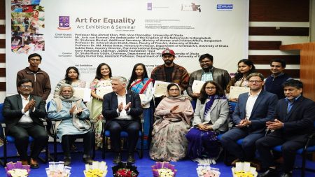 ‘Art for Equality’ exhibition opens at Dhaka University Art-for-Equality-Exhibition-3