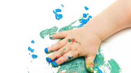 Child learning art