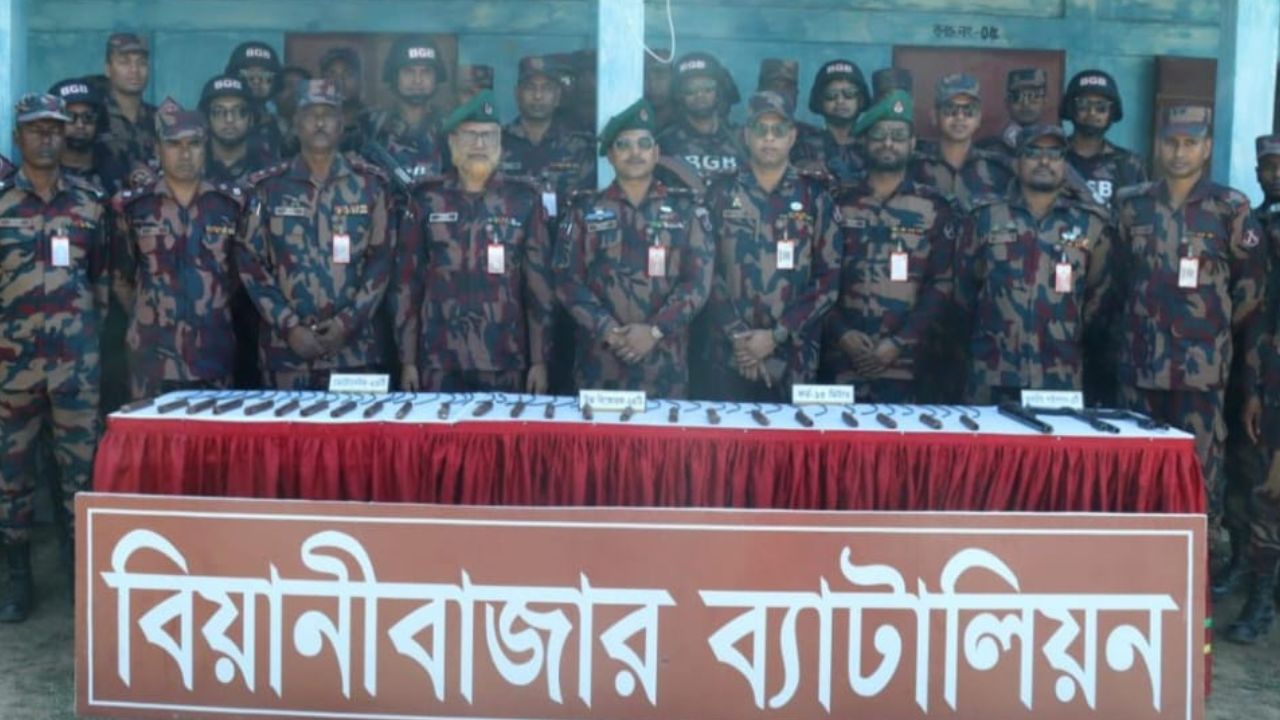 BGB seizes huge explosives, arms near Moulvibazar border
