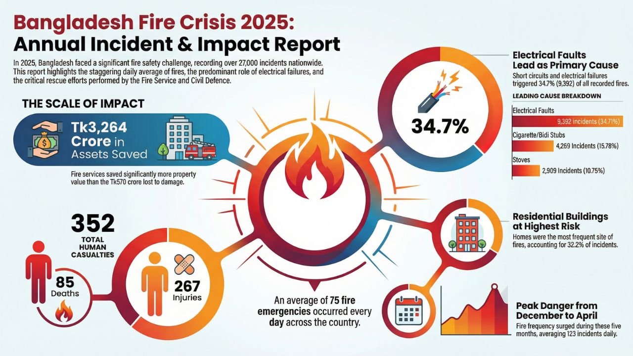 Bangladesh hit by over 27,000 fires in 2025