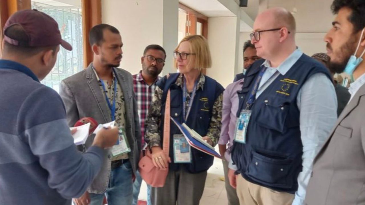 EU observers monitor polls environment in Madaripur