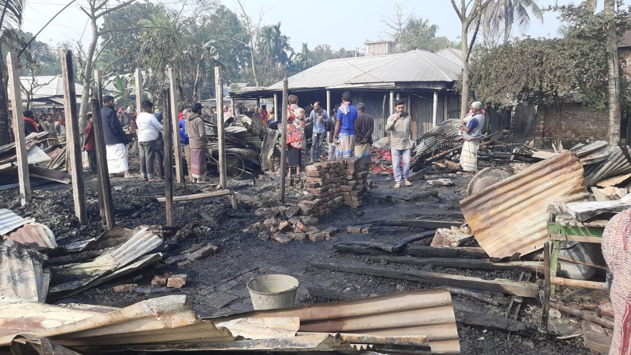 Natore fire kills mother, toddler