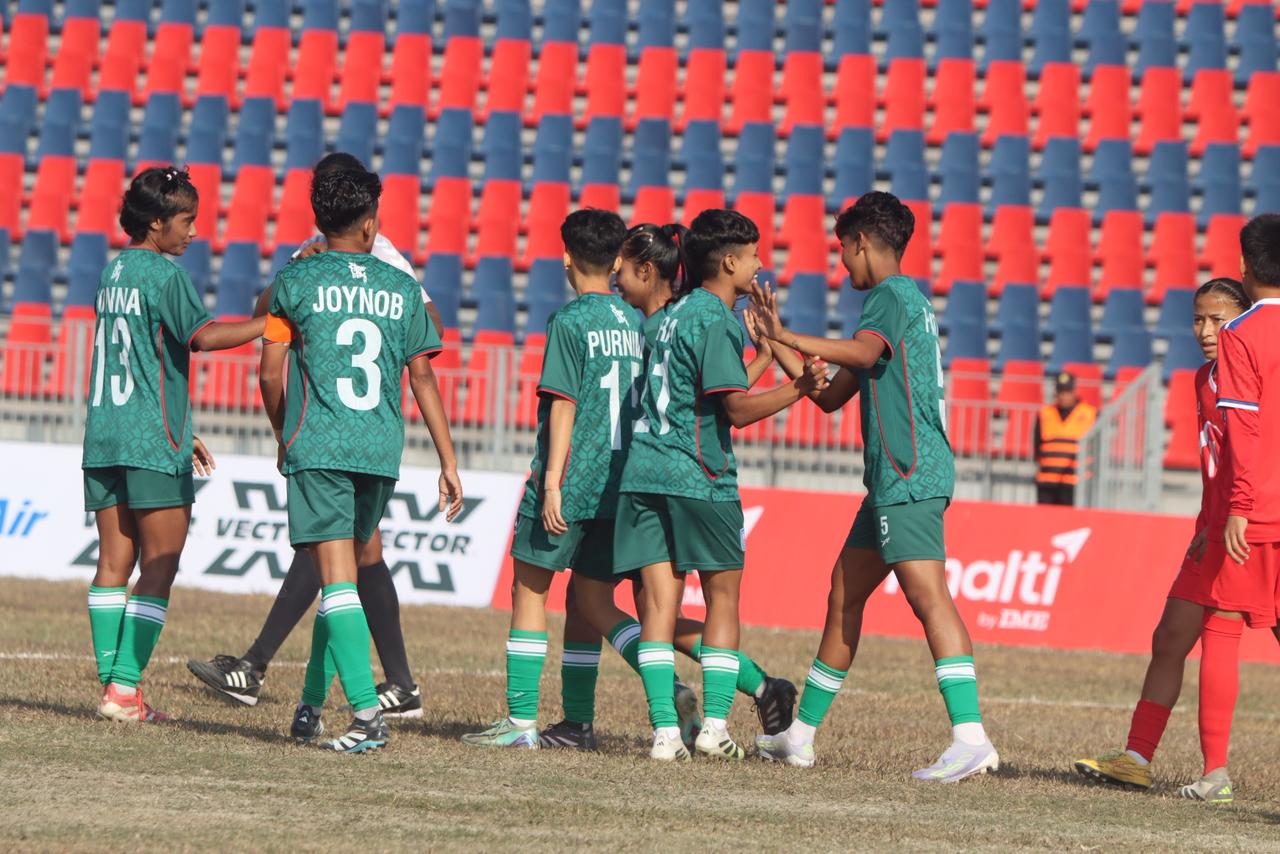 Alpi Akter hat-trick fires Bangladesh into final showdown with India