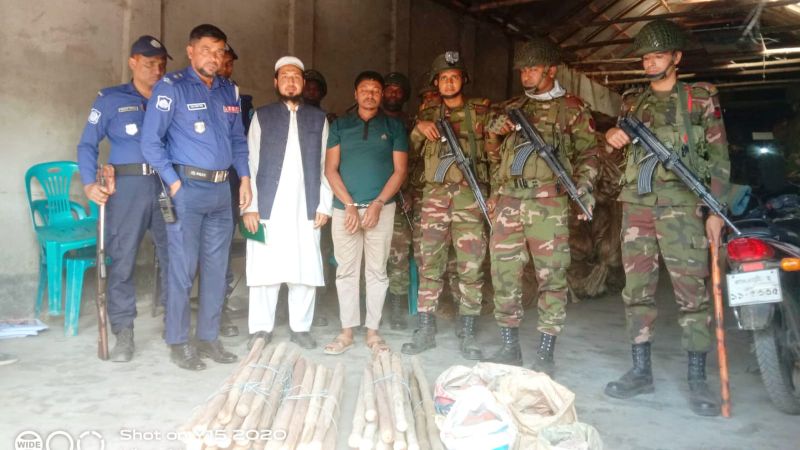 Man jailed for hoarding sticks, bricks in Rajbari